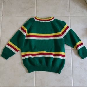 Handmade knit green sweater